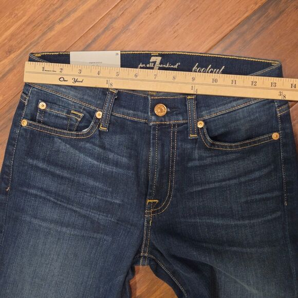 7 For All Mankind Bootcut Jeans Original Fit Low Rise Women Size 26 NWT - Picture 4 of 8